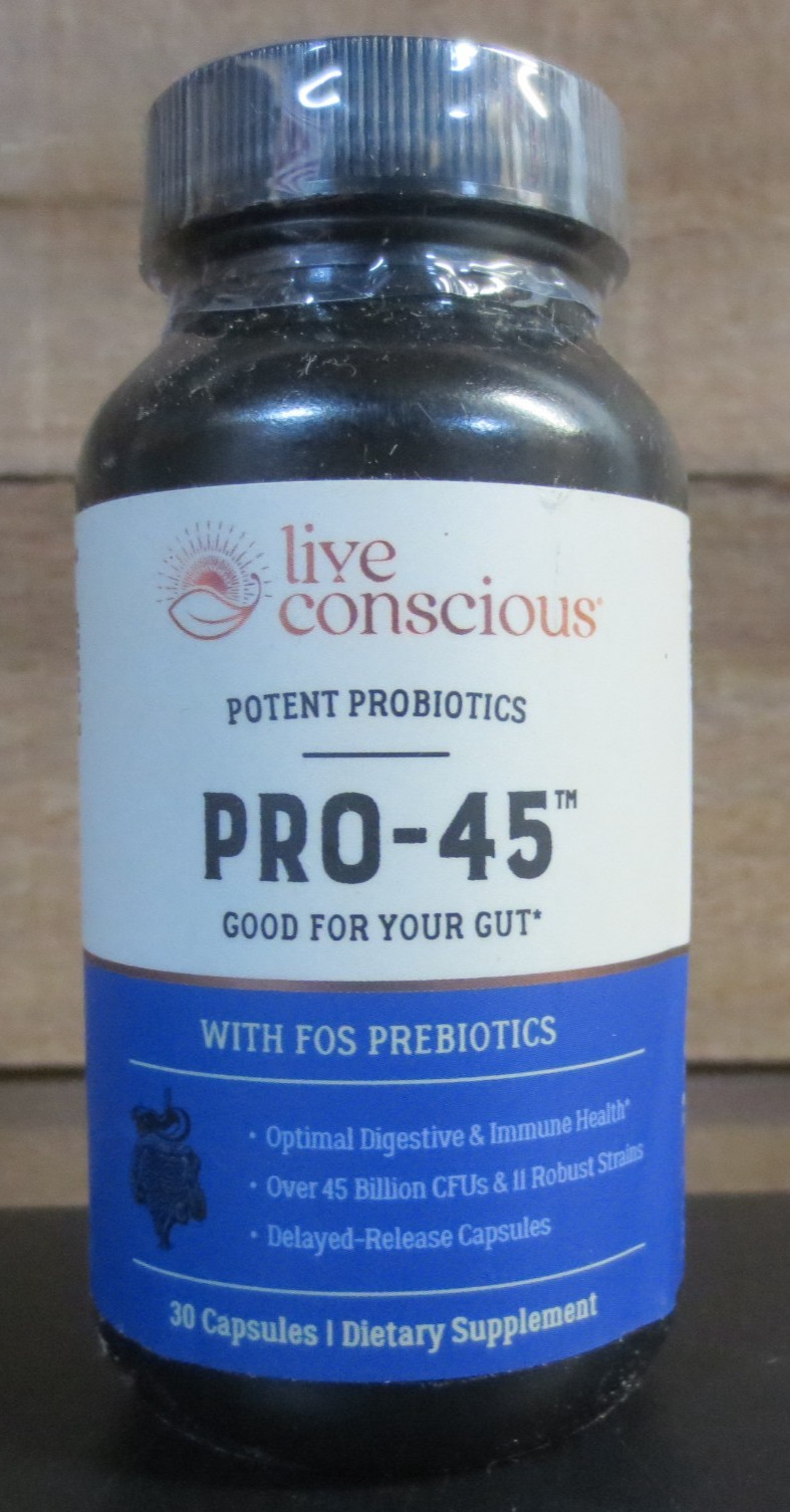 Live Conscious PRO45 Probiotics for Women & Men – 30 CAPS