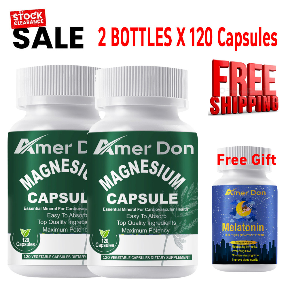 Magnesium Glycinate 500mg –  240 Veg Capsules | High-Absorption Non-GMO