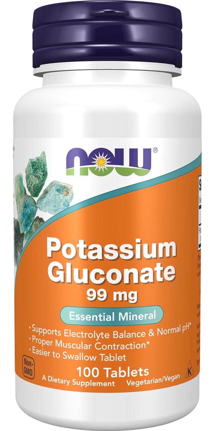 NOW Foods Supplements, Potassium Gluconate 99mg, Easier to Swallow, Essential