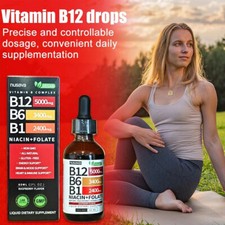 1-5 BOTTLES VITAMIN B12 AND B6 LIQUID DROPS, B12 SUBLINGUAL VITAMIN B COMPLEX