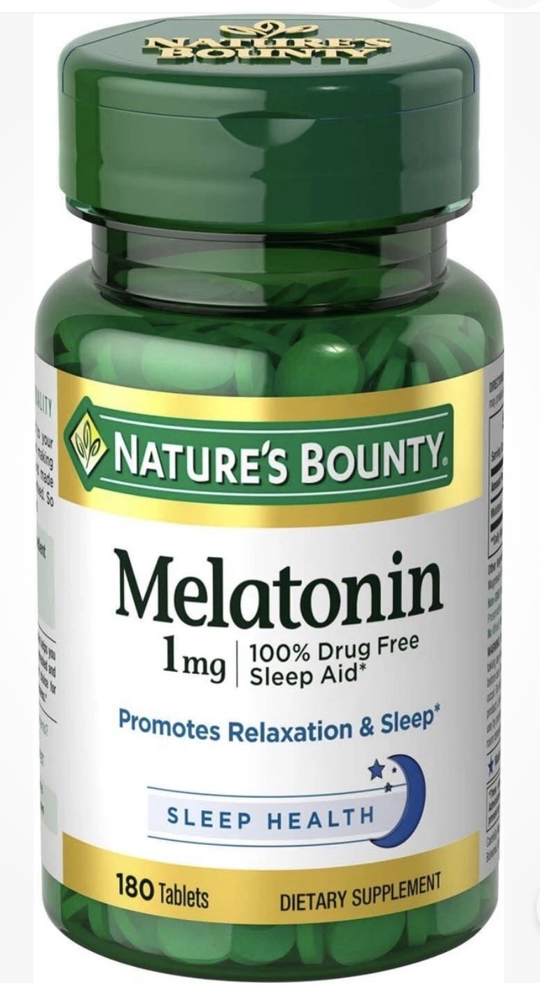 Nature’s Bounty Melatonin, 100% Drug Free Sleep Aid, Promotes Relaxation and