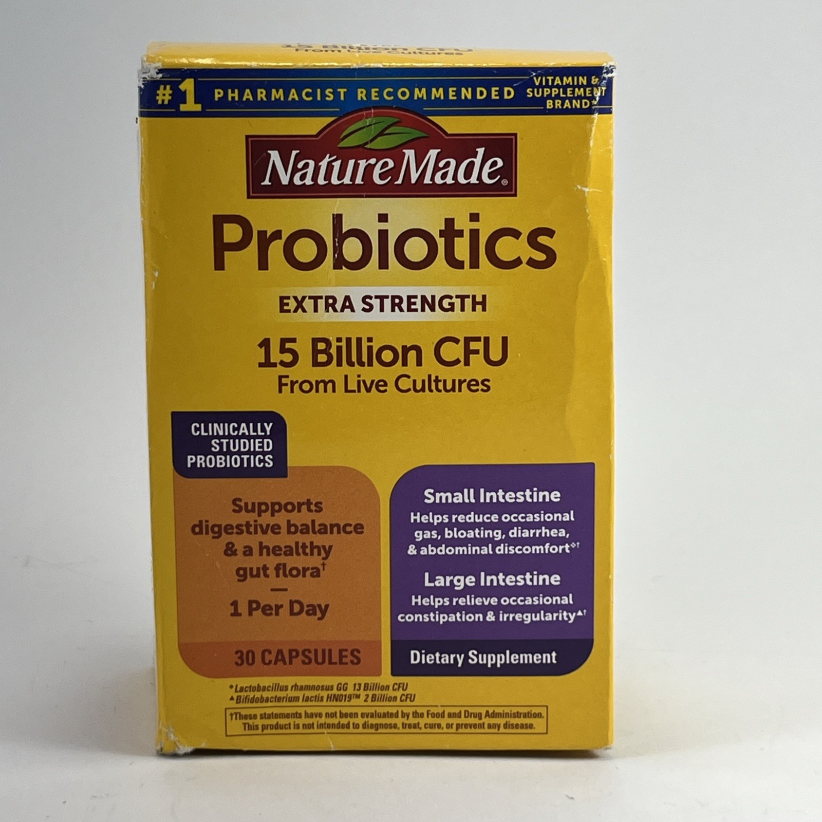 Nature Made Extra Strength Probiotics 15 Billion CFU 30 Capsule Digestive Health