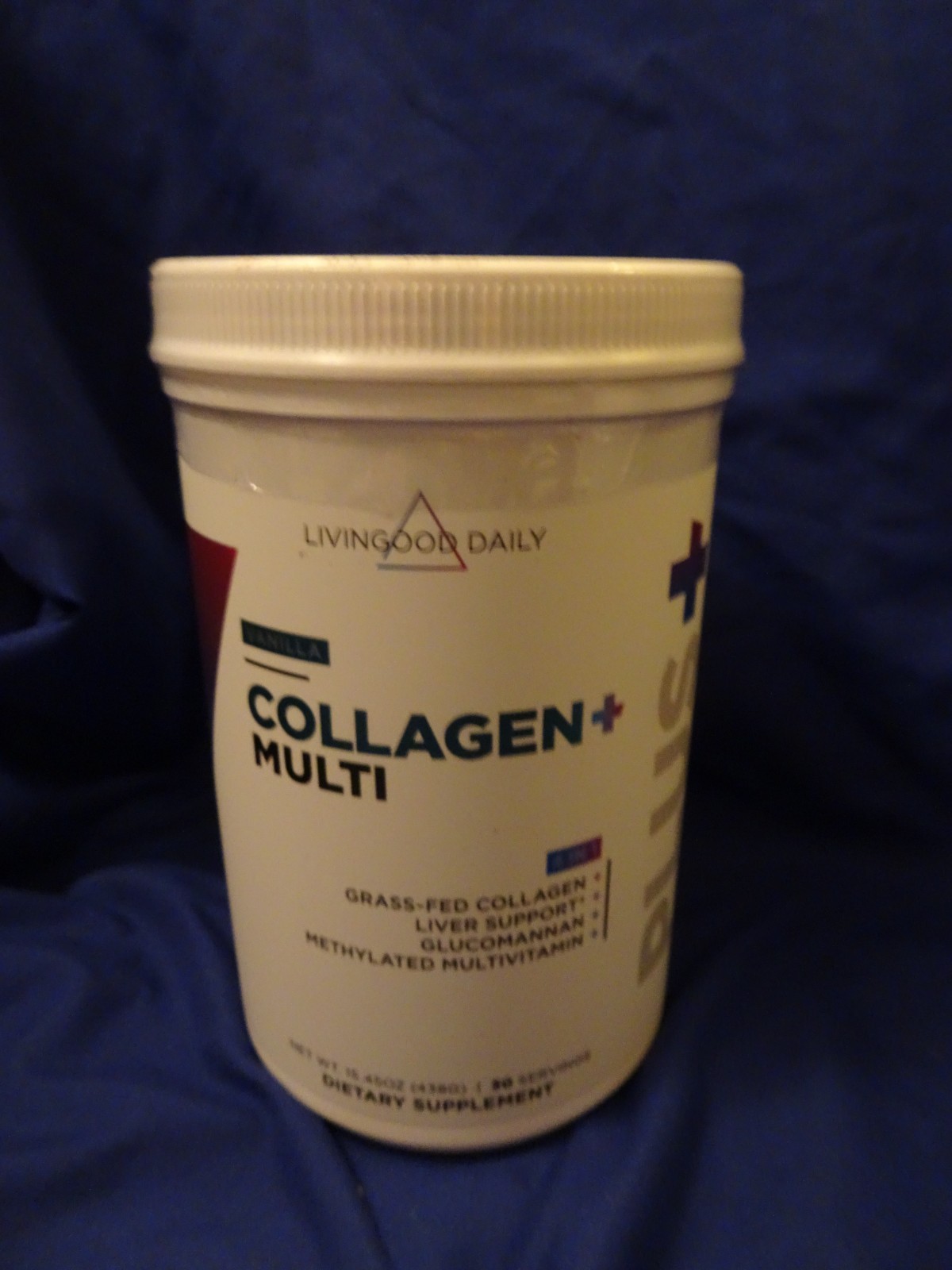 Livingood Daily Collagen Powder & Multi Vit Vanilla Grass Fed Protein Exp 1/27