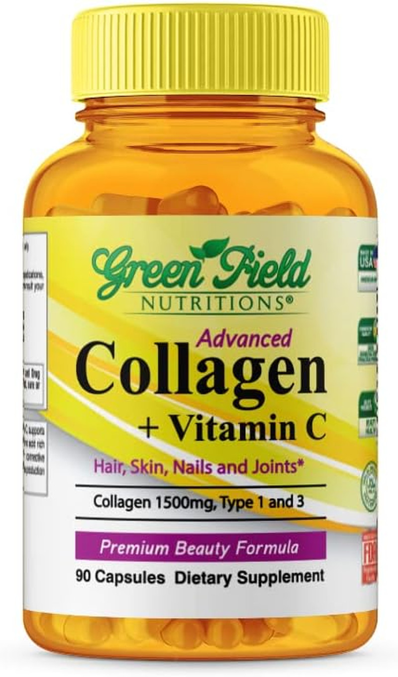 Greenfield Nutritions – Halal Collagen Peptides 1500 Mg Type I & III, with Vitam