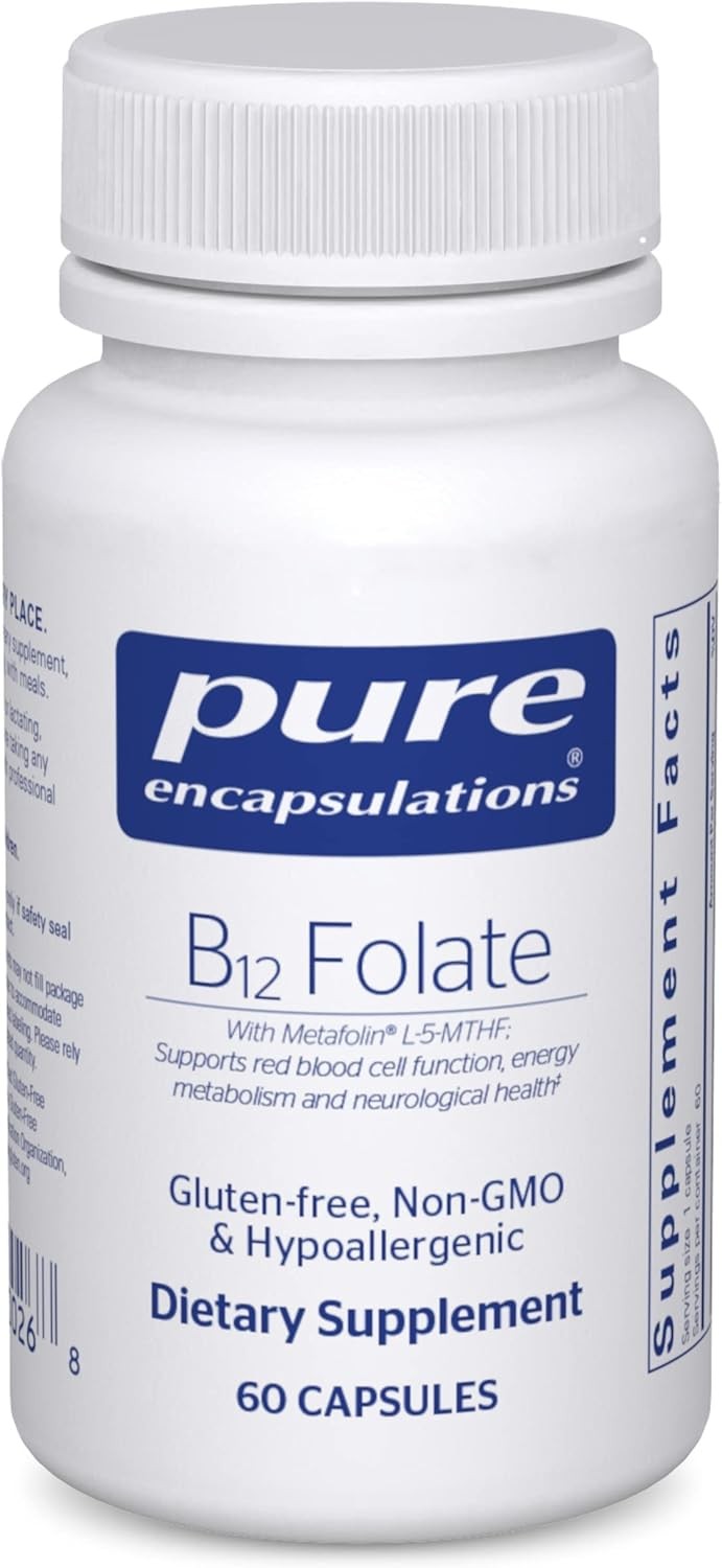 Pure Encapsulations B12 Folate – Energy Supplement to 60 Count (Pack of 1)