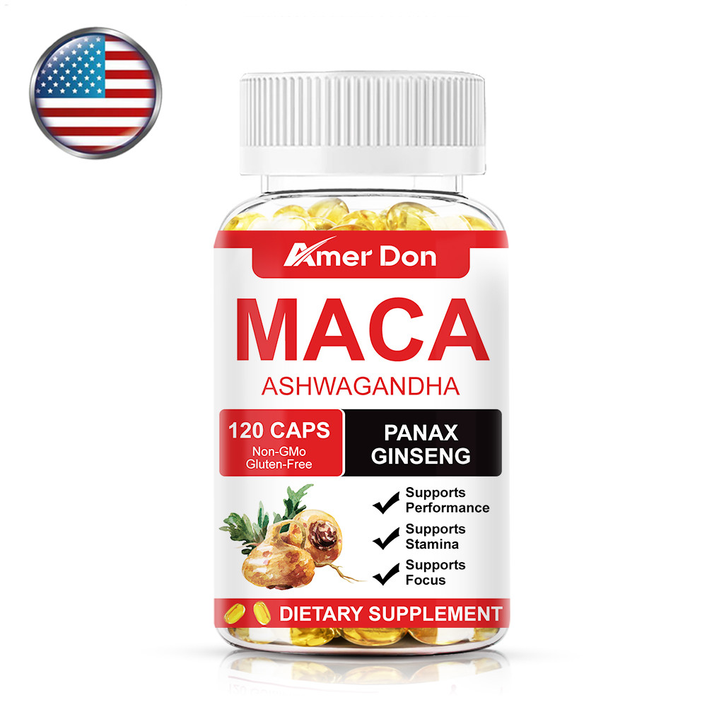 Organic Maca Root 120 Capsules 10000mg, Peruvian Maca Extract for Men & Women