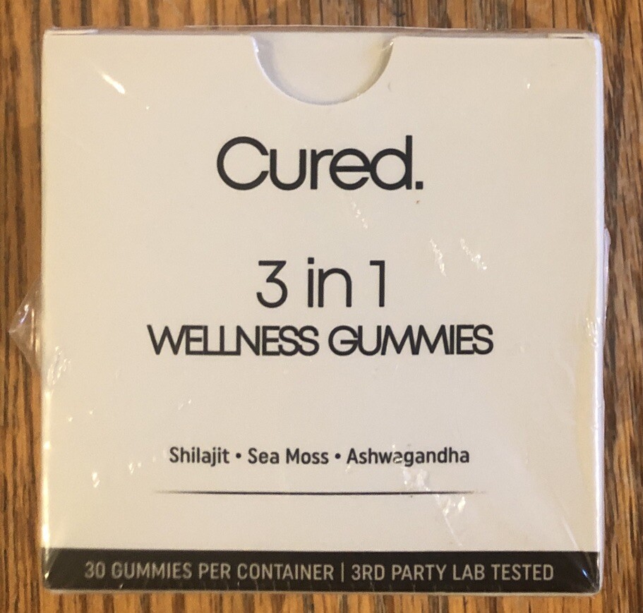 Cured 3 in 1 Gummies Cured Shilajit, Sea Moss, Ashwagandha Gummies Exp 11/2026