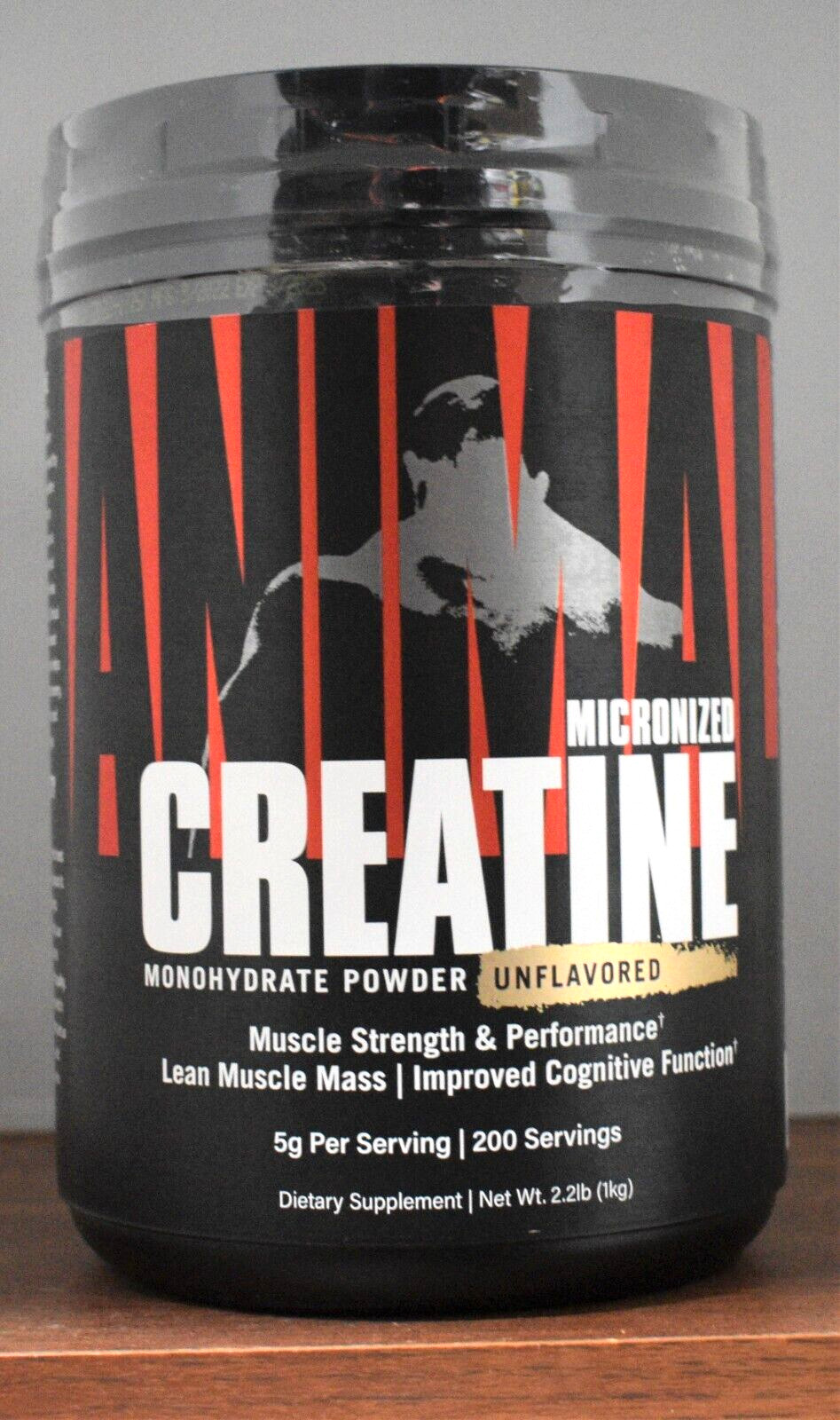 Animal Micronized Creatine Monohydrate Powder 1KG 2.2lb 1000g 200 Servings