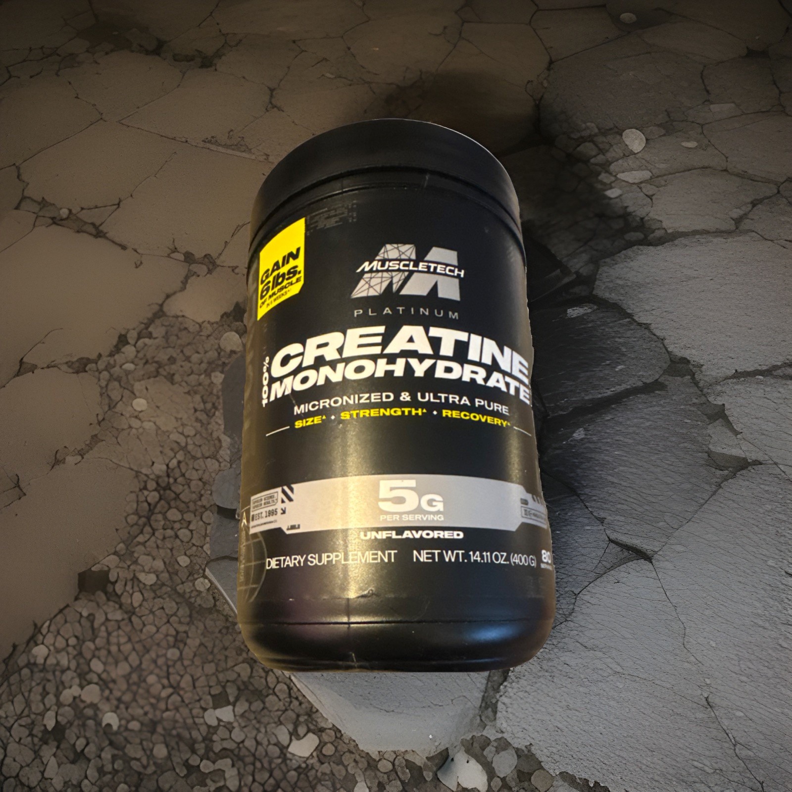 MuscleTech Creatine Monohydrate Powder Micronized 5g Unflavored 14.11 oz