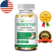 HOT/Prebiotic&Probiotics Digestive Enzymes For Gas,Constipation&Bloating Relief