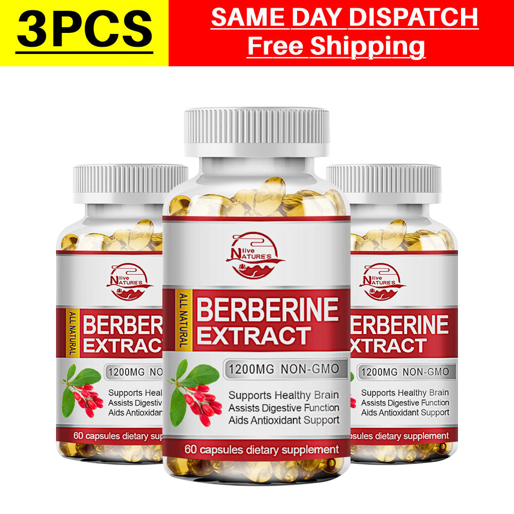 3 Packs Berberine 1200mg High Abosorption – Blood Sugar,Immune,Anti-inflammatory