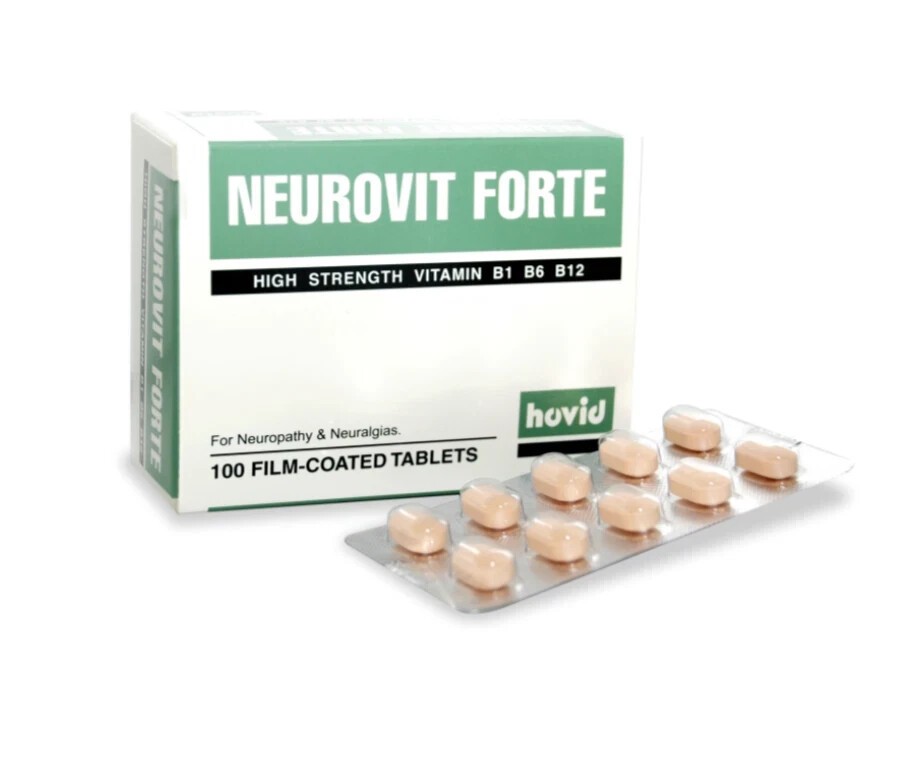 Neurovit 100 Tablets Vitamin B1, B6 & B12 for Numbness,Nerve Relief & Tingling