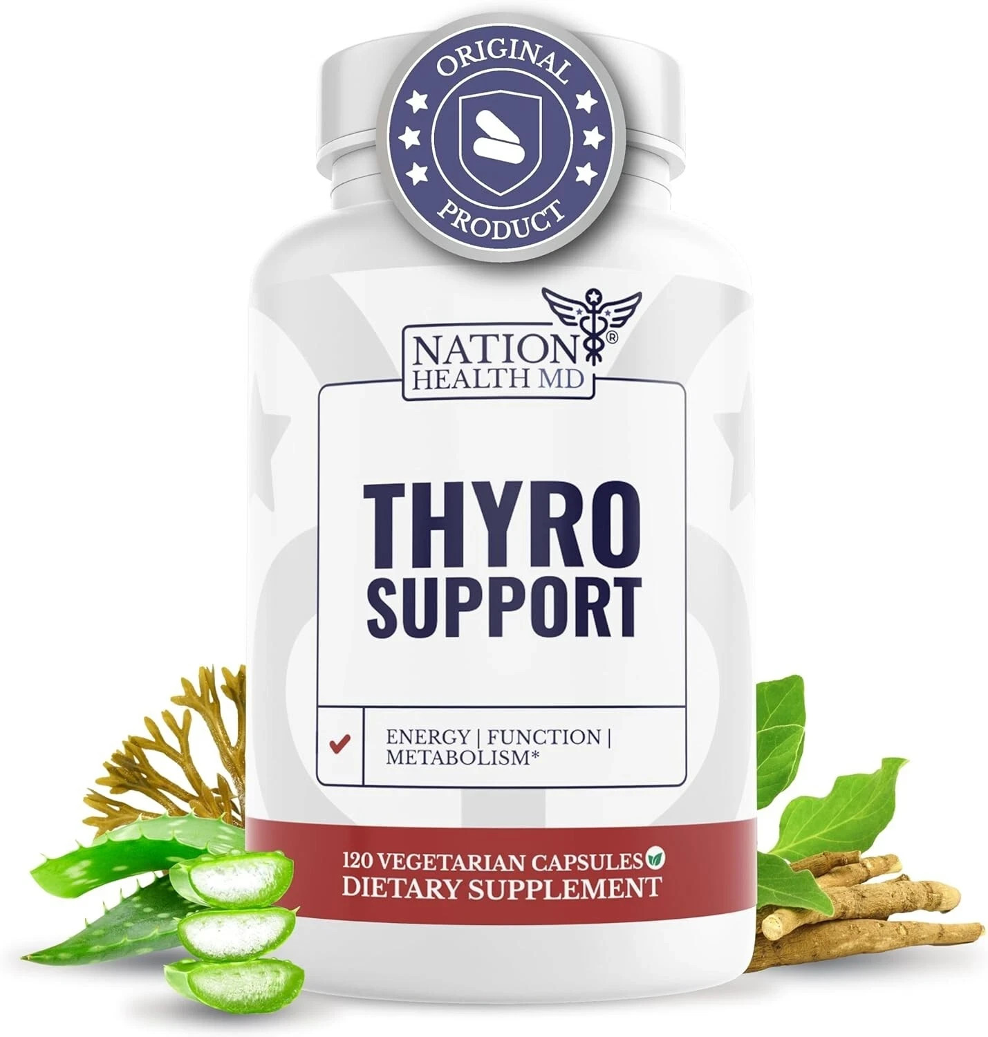 Thyro Support,Thyroid Supplement with Selenium, Bladderwrack & Zinc, Pack of 1