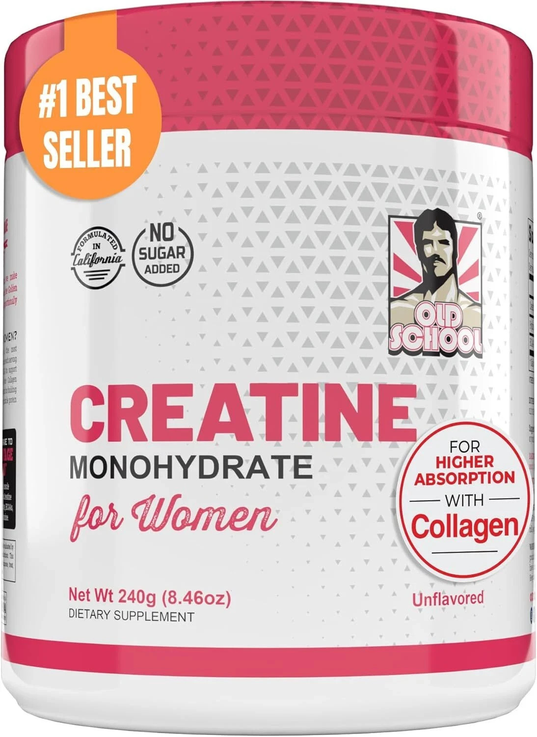 5G Creatine Monohydrate Powder for Women Booty Gain +2000Mg Collagen +1G BCAA US