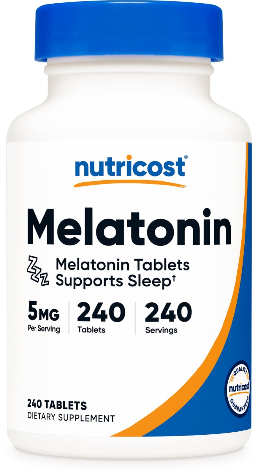 Nutricost Melatonin 5mg, 240 Tablets – 5mg Per Serving, Non-GMO, Gluten Free