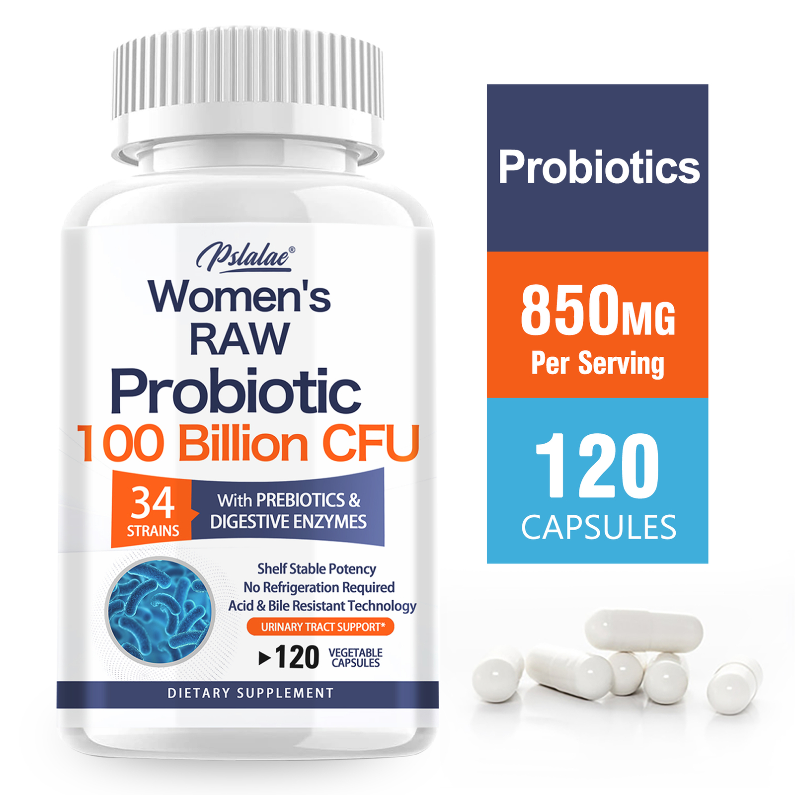 Women‘s Raw Probiotic 100 Billion CFU – with Prebiotics – Urogenital Health