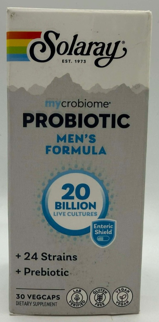 Solaray Probiotic Men’s Formula 20 Billion ~ 30 VEGCAPS ~ EXP 10/26 ~ FAST SHIP