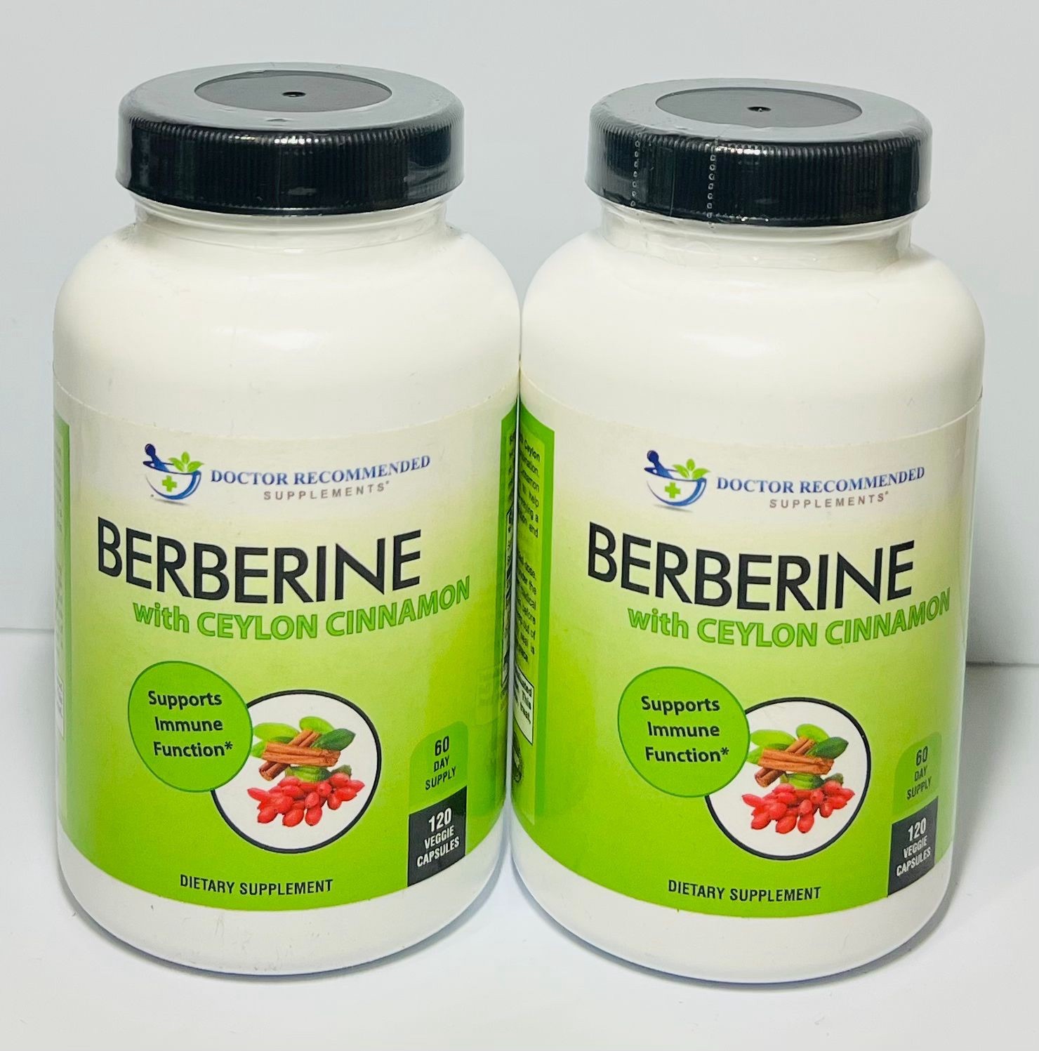 BERBERINE 1200MG WITH CEYLON CINNAMON 240 CAPSULES 2 PACK HIGH POTENCY METABOLIC