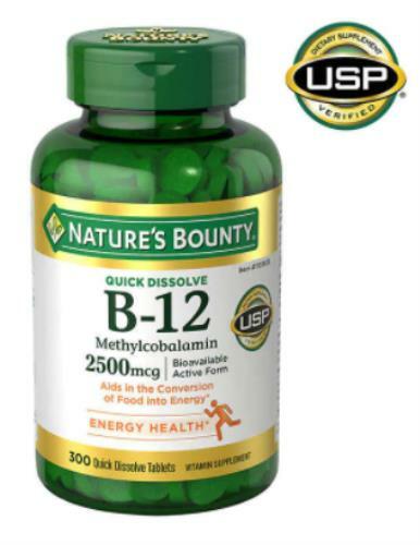 Nature’s Bounty Vitamin B-12 2500 mcg, 300 Quick Dissolve Tablets, EXP 10/27