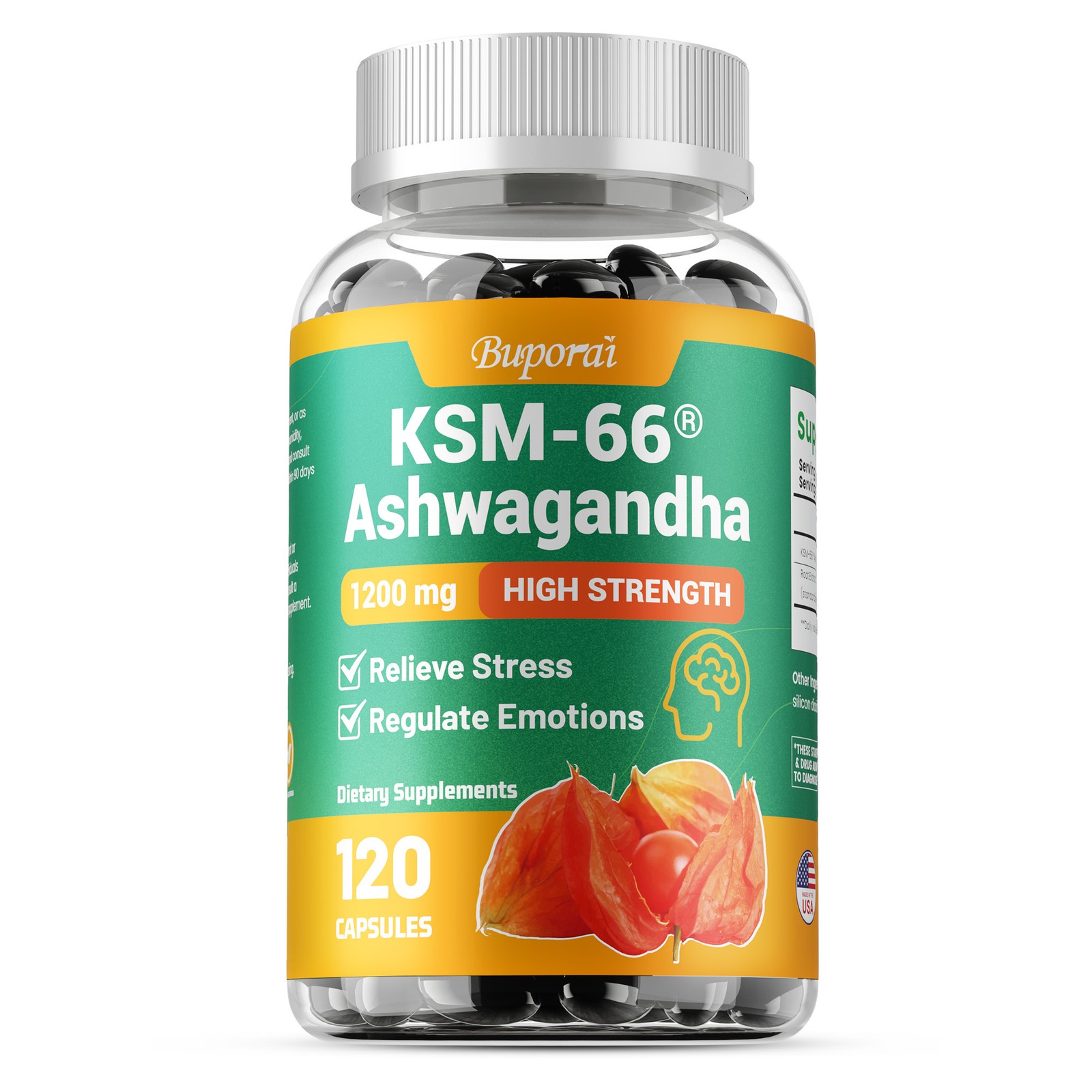 KSM-66 Ashwagandha 1200mg – Anxiety and Stress Relief, Mood and Sleep Support