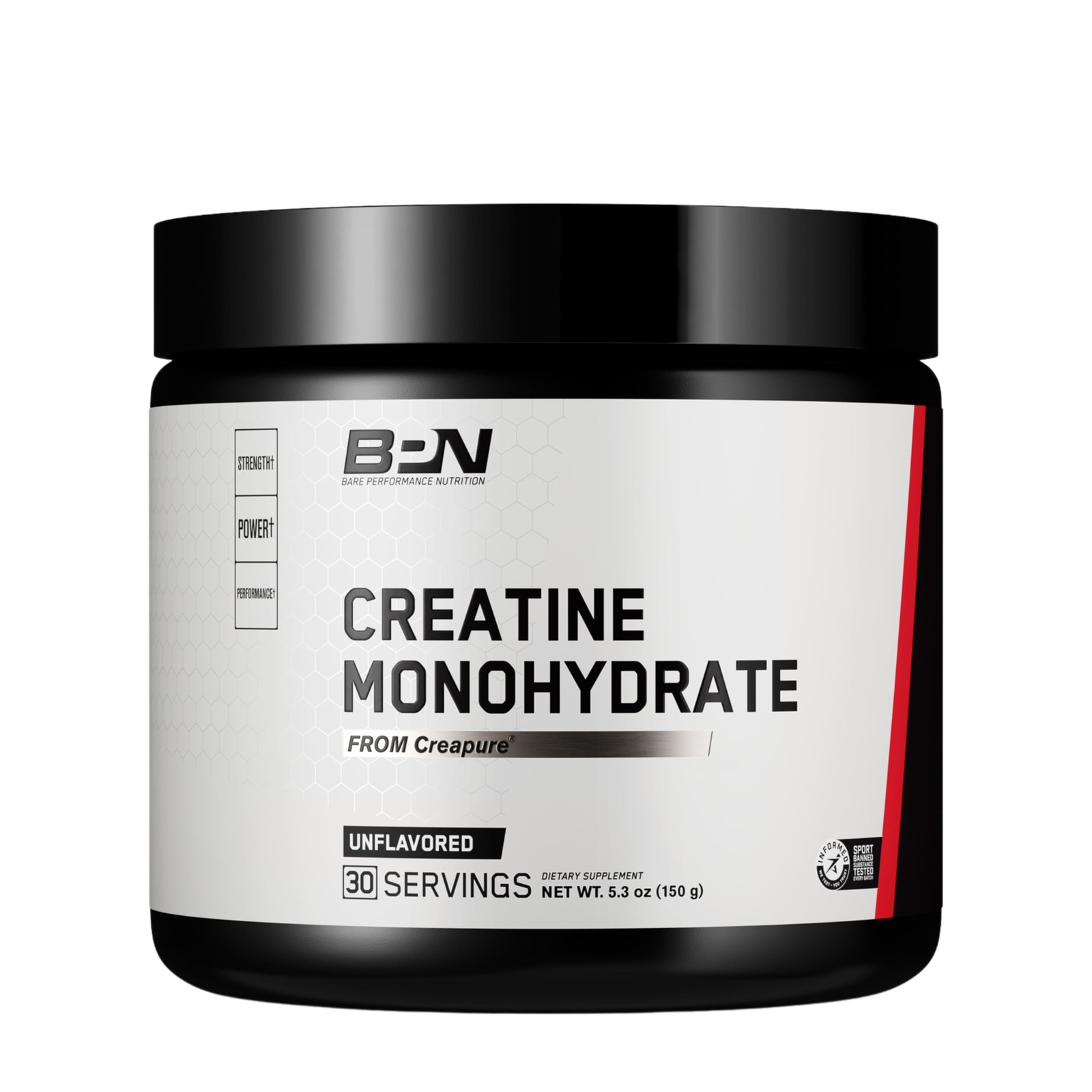 Creatine Monohydrate Powder 5g Per Serving 60 Servings BARE PERFORMANCE Pure