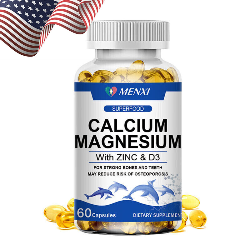 Zinc Calcium Magnesium & Vitamin D Complex Supplement 60 Vegetarian Tablets US