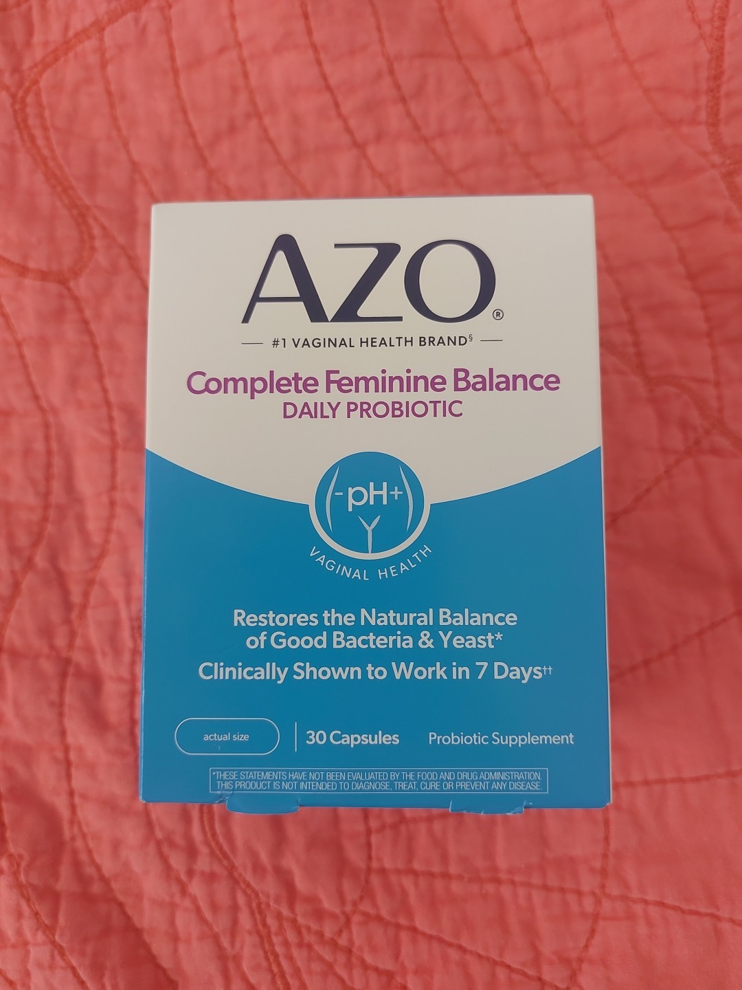 AZO Complete Feminine Balance Probiotic 30 Capsules 10/27