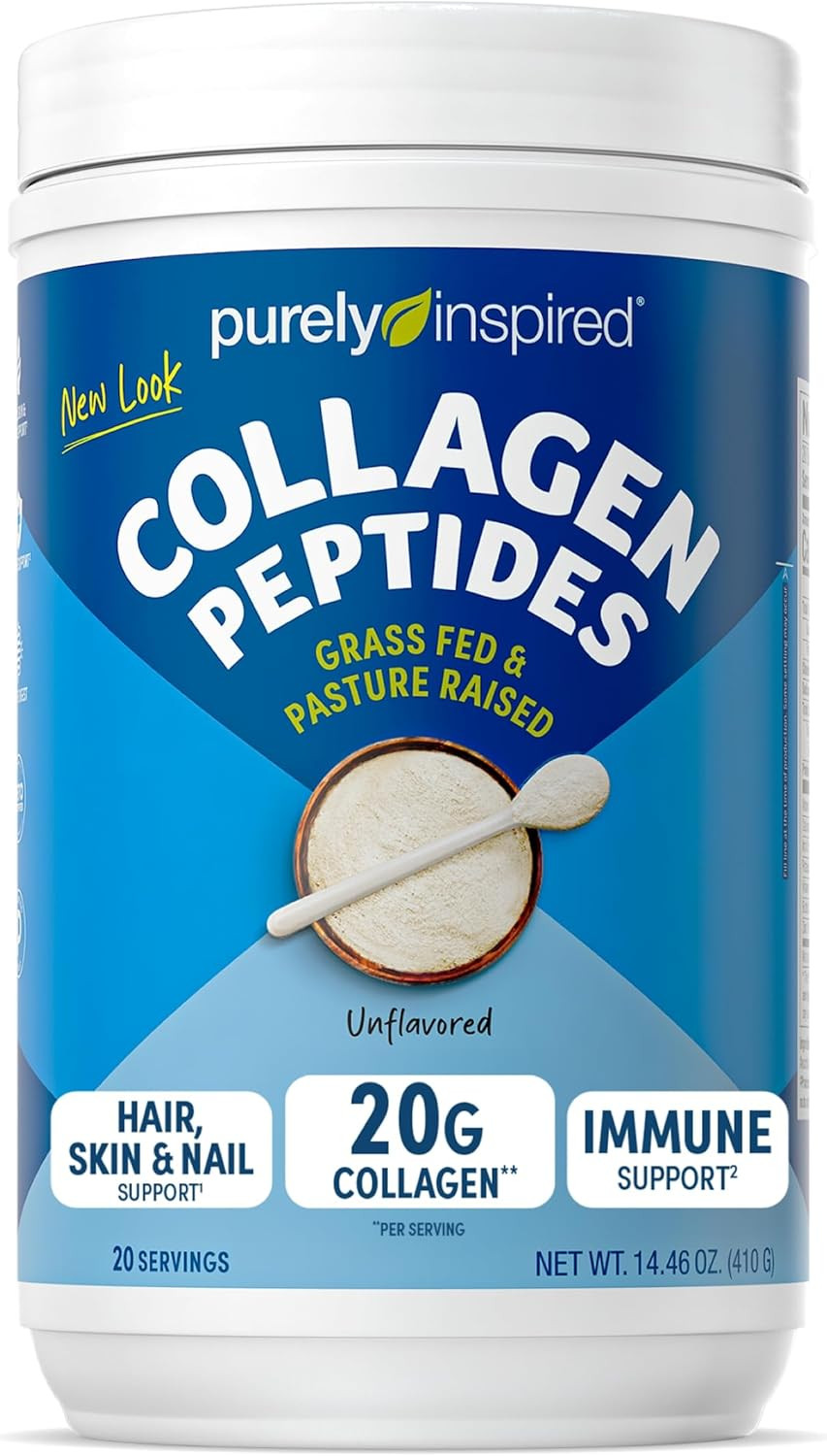 Collagen Powder, Unflavored (20 Servings) – 20G Collagen Peptides Protein Powder