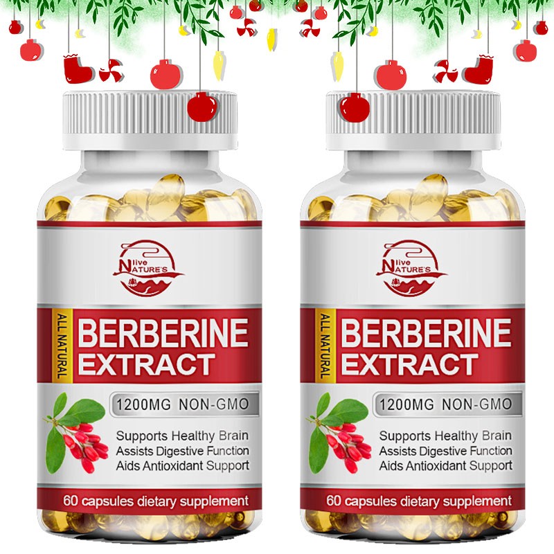 2 Packs Berberine 1200mg High Absorption For Blood Sugar Immune 2 Months Supply