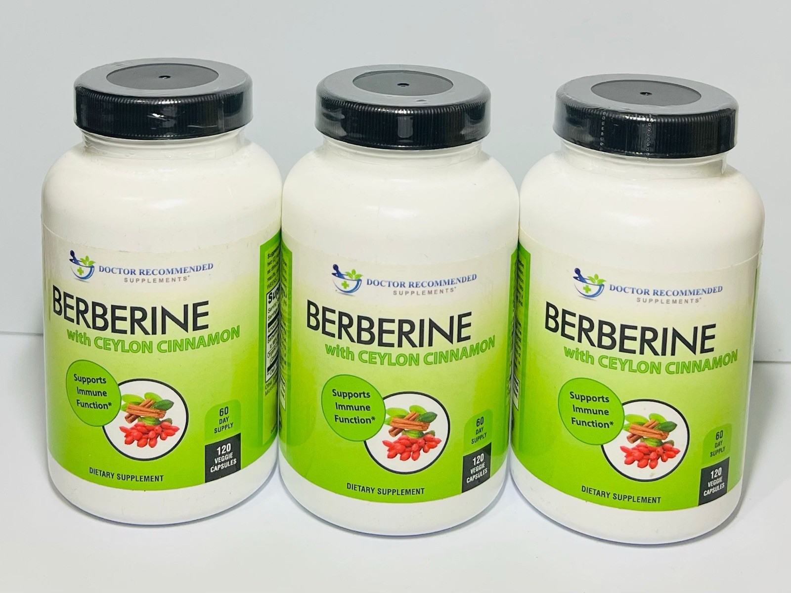 BERBERINE 1200MG WITH CEYLON CINNAMON 360 CAPSULES 3 PACK HIGH POTENCY METABOLIC