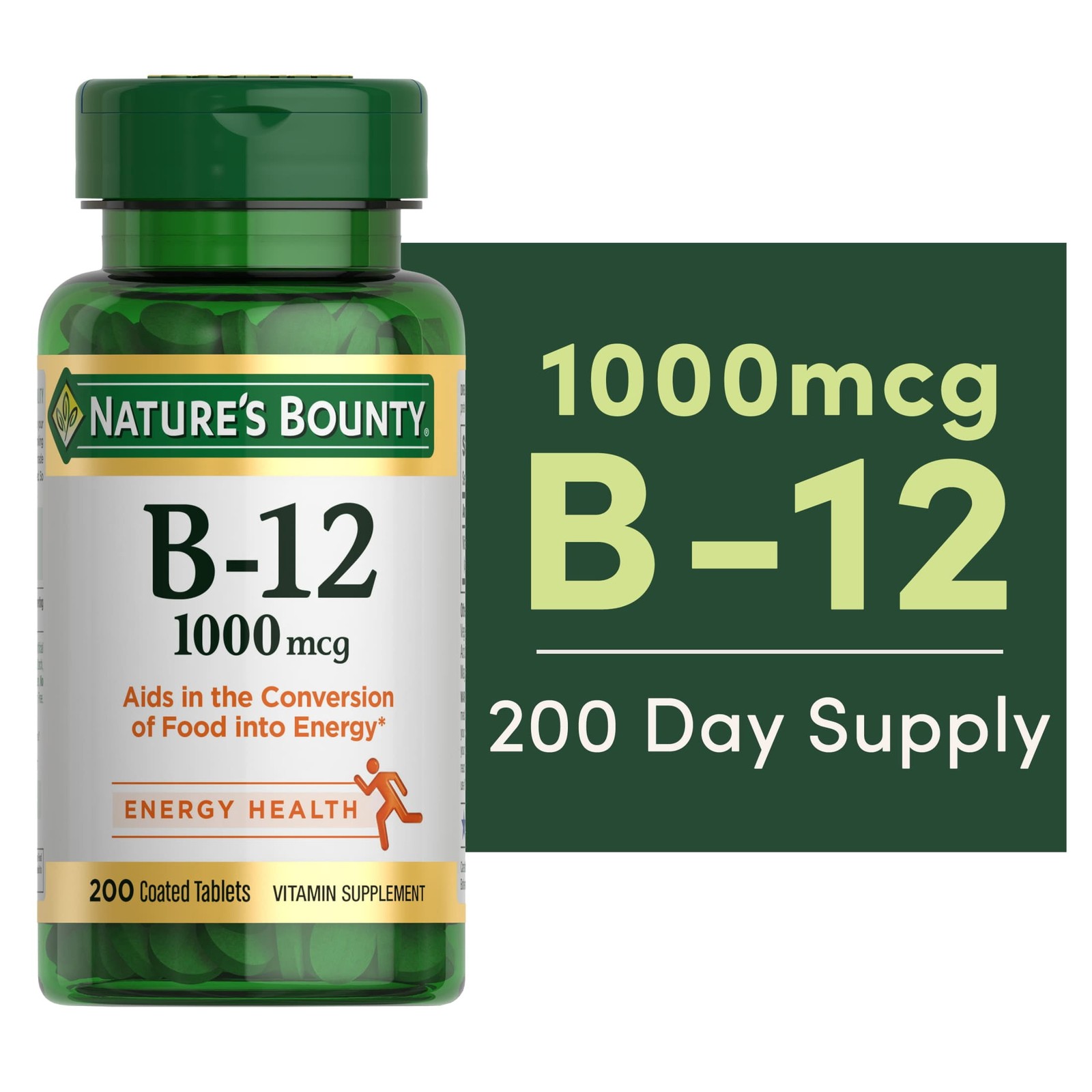 Vitamin B12 Tablets 1000 Mcg Cellular Energy Support Vitamin Supplement 200 Ct