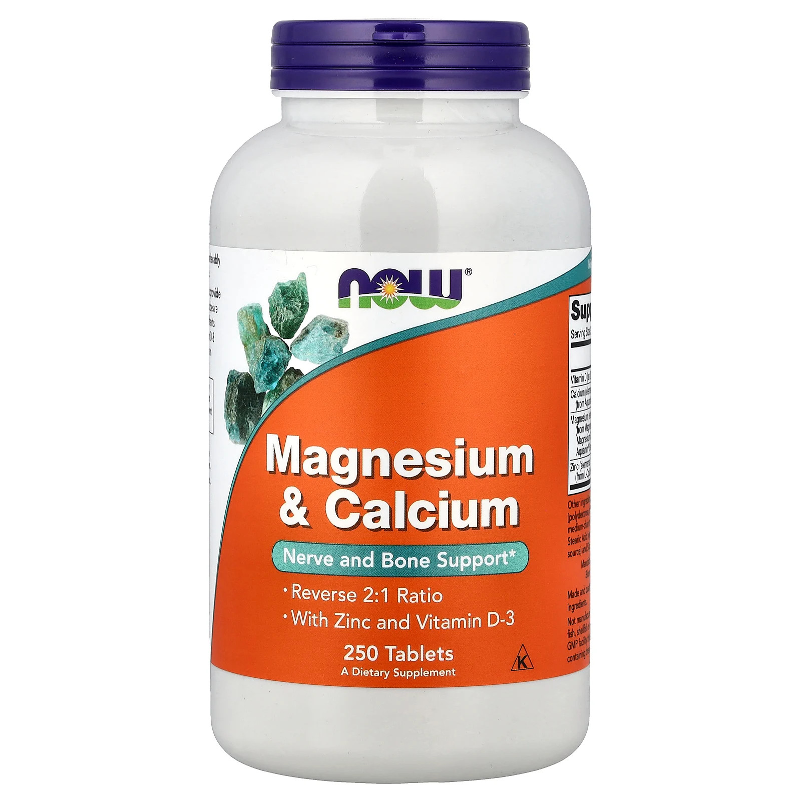 Magnesium & Calcium With Zinc and Vitamin D-3, 250 Tablets