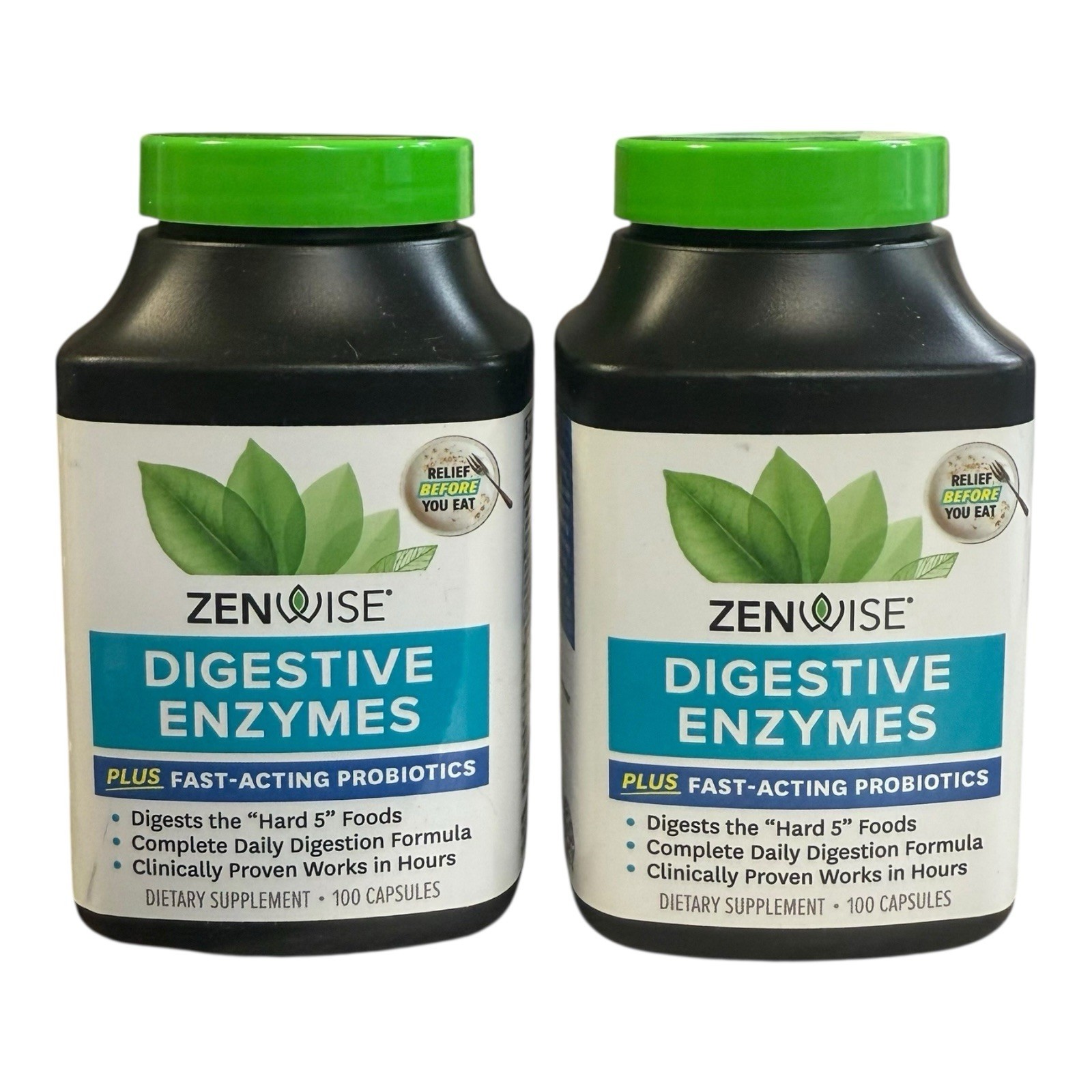 (2 PACK) Zenwise Health Digestive Enzymes for Gut Health & Bloating Relief