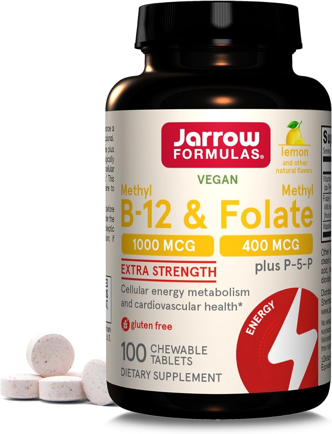 Jarrow Formulas Methyl B-12 1000 MCG and Folate 100 Count (Pack of 1)