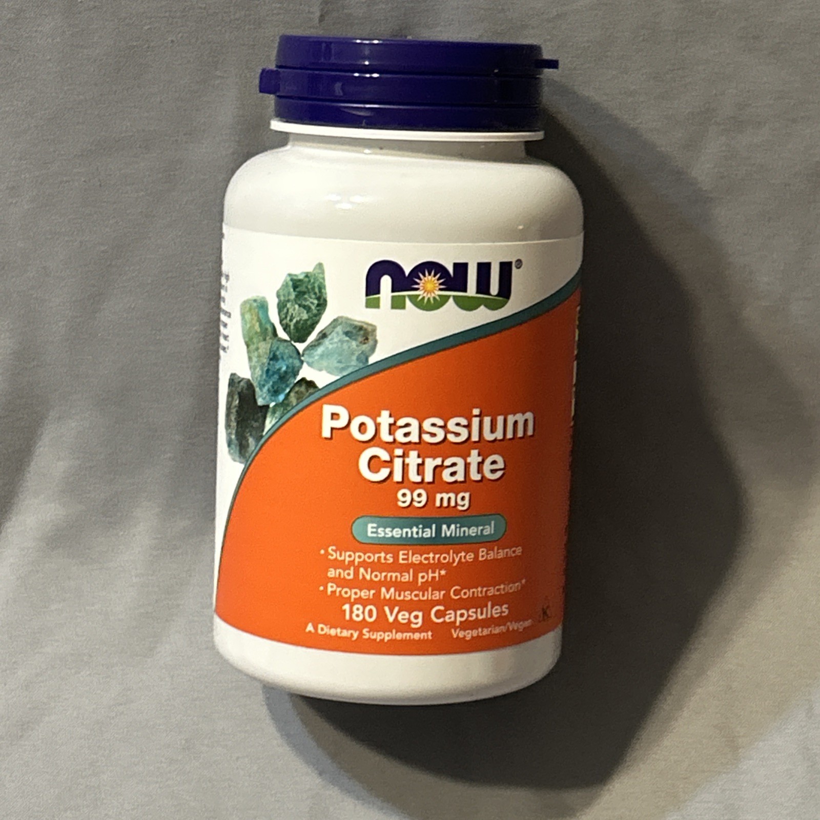 NOW Foods Potassium Citrate 99mg Capsules – 180 Count