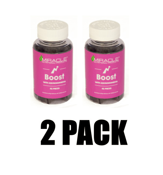 2 Pack BOOST  With Ashwagandha Gummies Calm Mood Relaxation Sleep Aid 45 Count