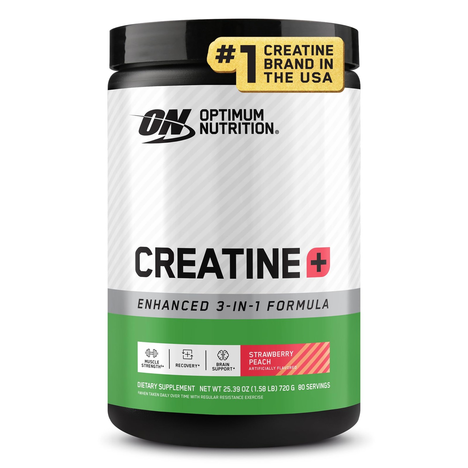 Creatine Monohydrate Plus Powder 360 Gram Pack Optimum Nutrition Strawberry