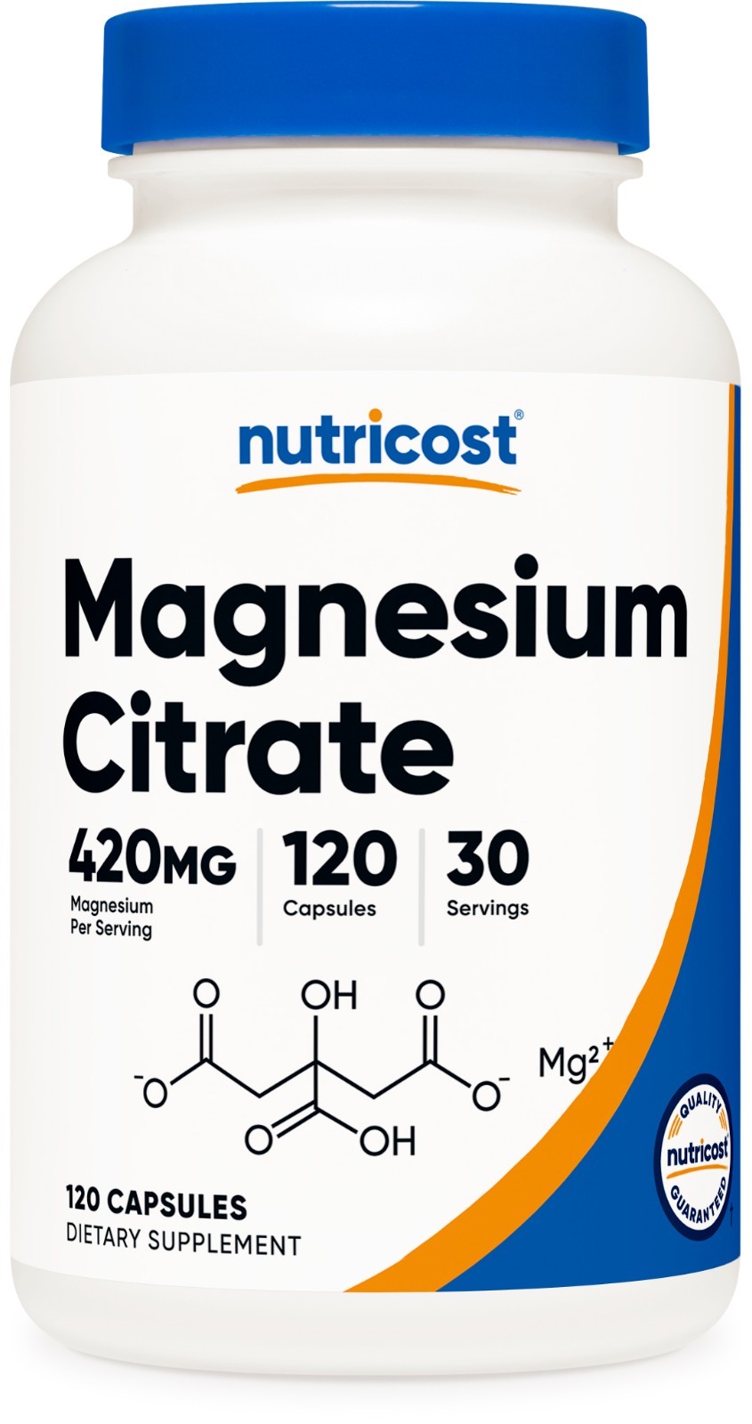 Nutricost Magnesium Citrate 120 Capsules, 420mg, 30 Servings – Gluten Free