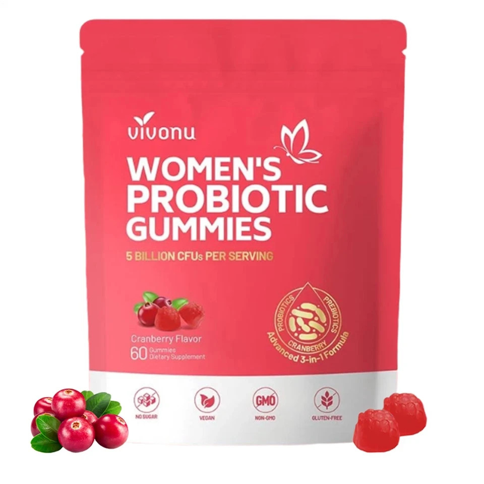 Women’s Probiotic Gummies Cranberry Flavor 60 Gummies Targeting Body Odor