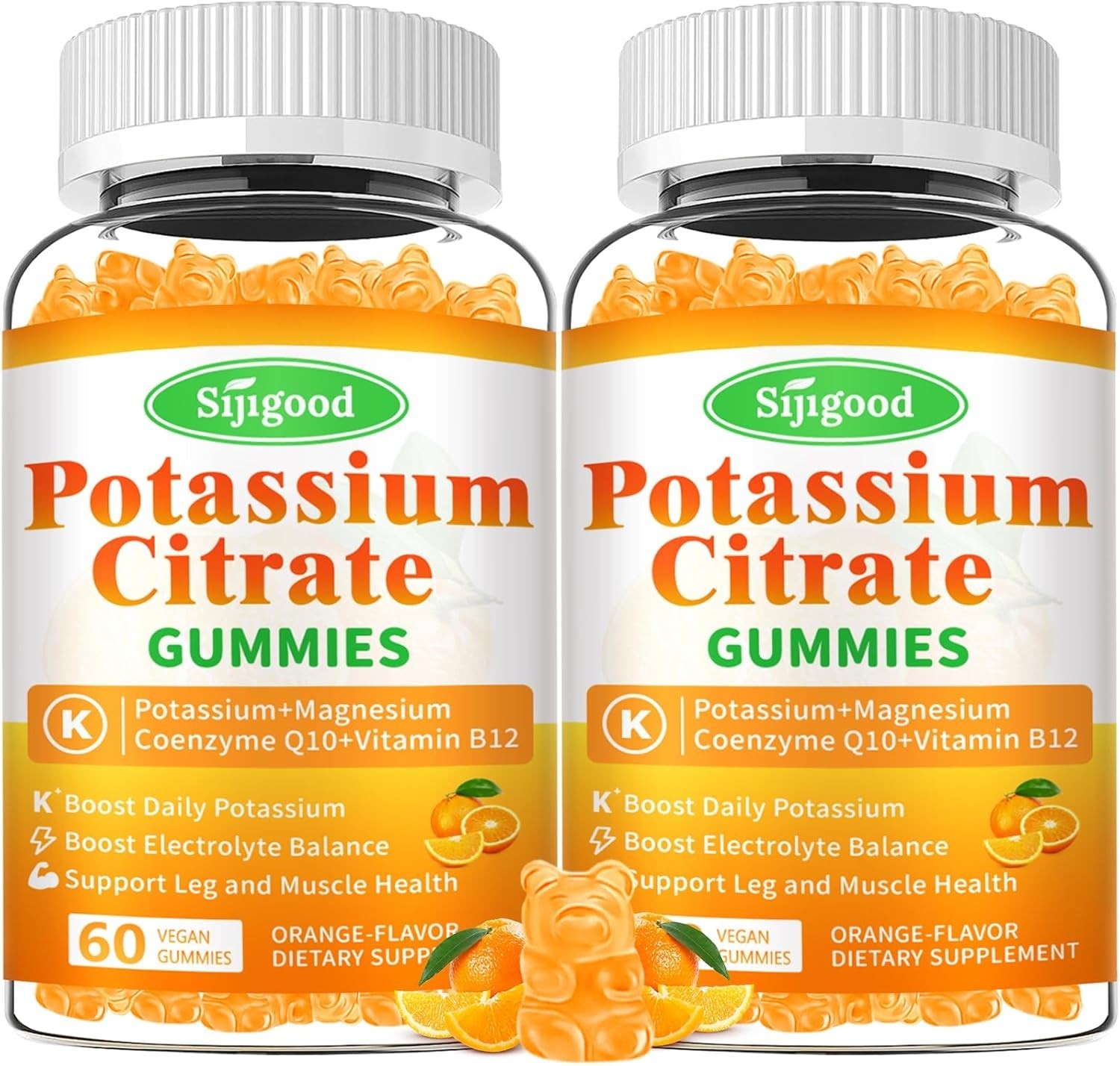 2 Pack Potassium Citrate Gummies – High Potency Potassium Supplement for Muscle