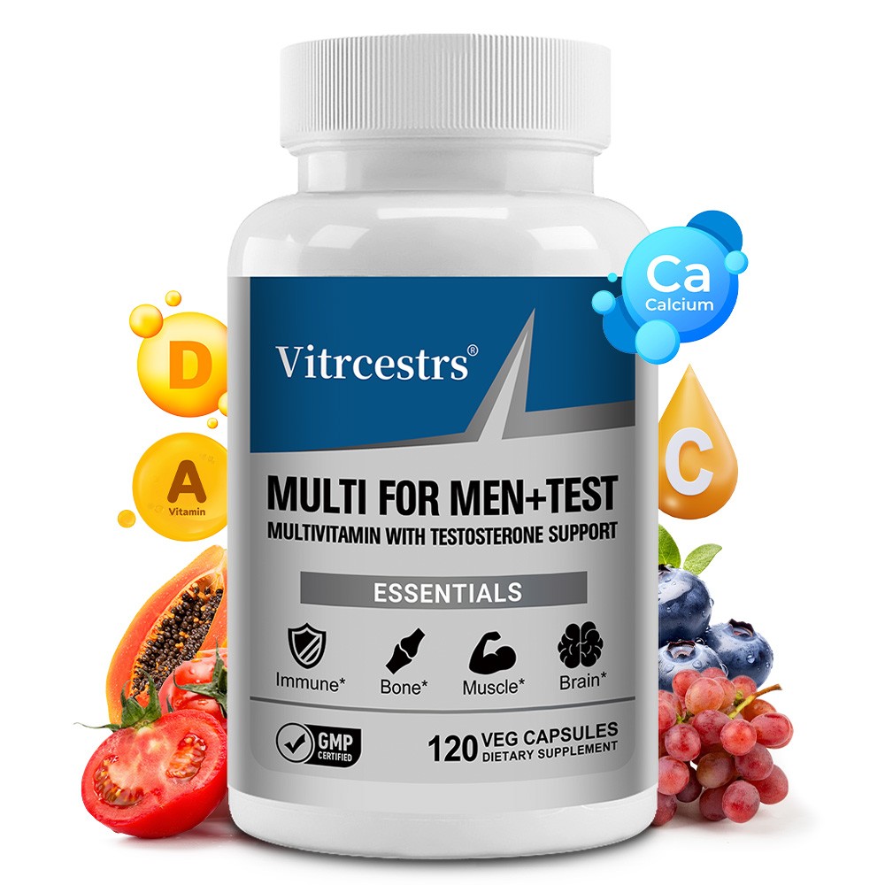 Men Daily Multivitamin&Mineral Complex-Support Brain,Muscle Health 30/60/120Caps
