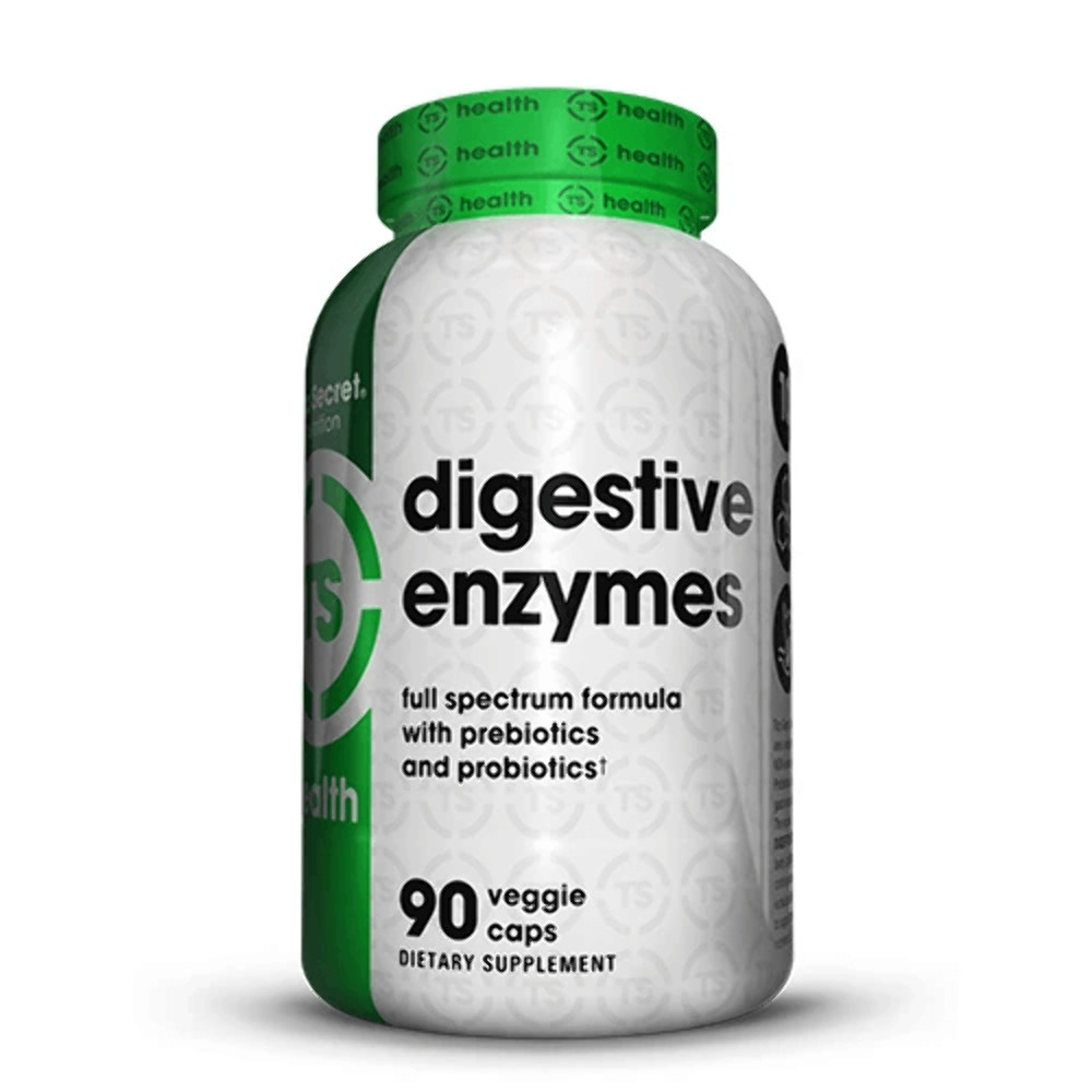 Top Secret- Digestive Enzymes- Full Spectrum-Prebiotics & Probiotics-90 Capsules
