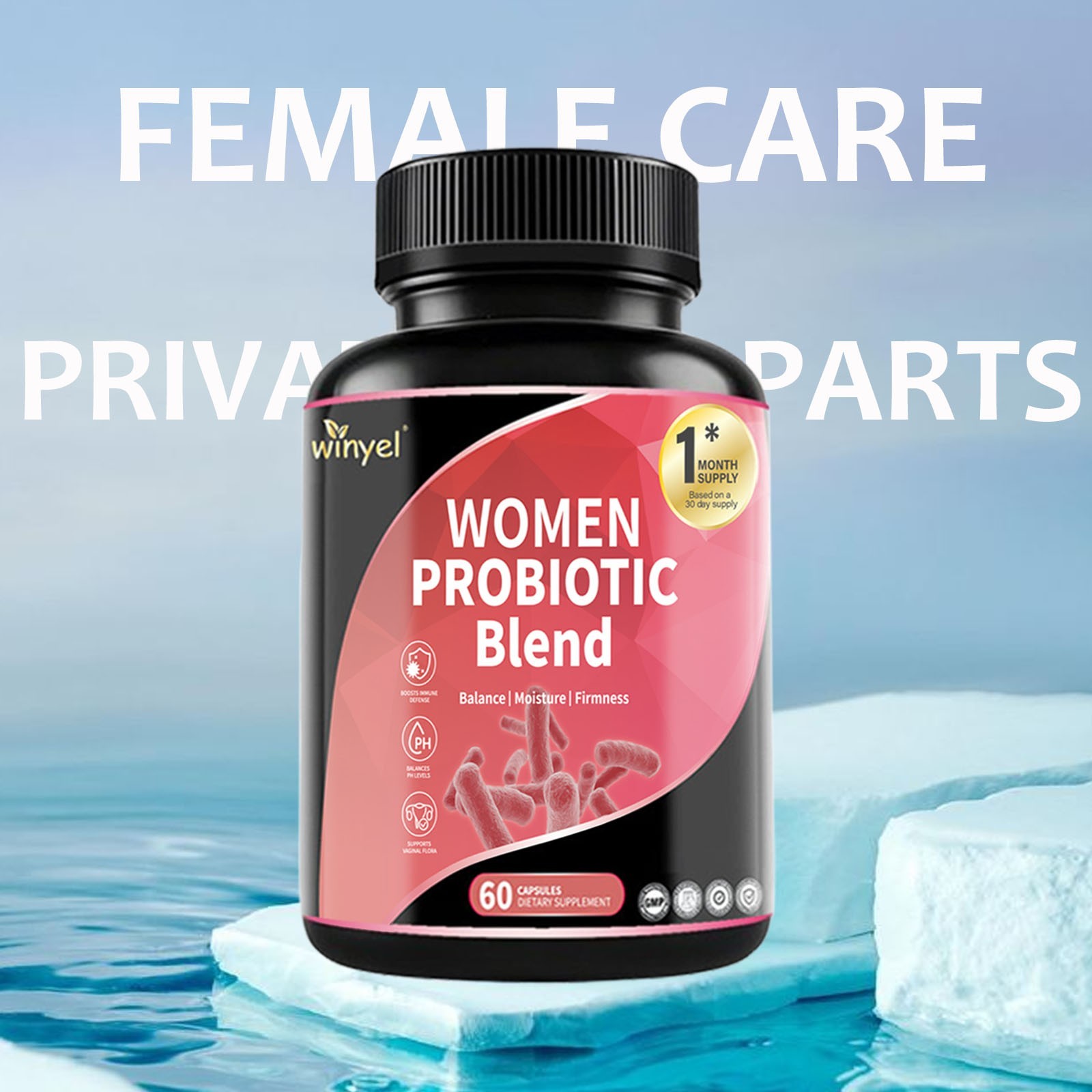 Women’s Probiotics for Women pH Balance with Prebiotics, Lactobacillus Probiotic