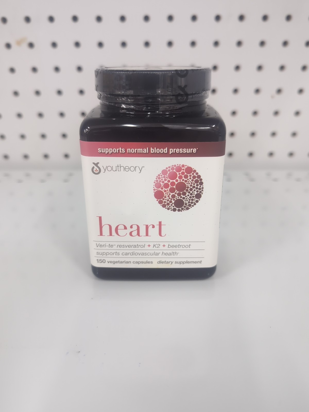 Youtheory Heart Capsules Resveratrol Cardio Vitamin K Beetroot 150 ct Exp 10/26