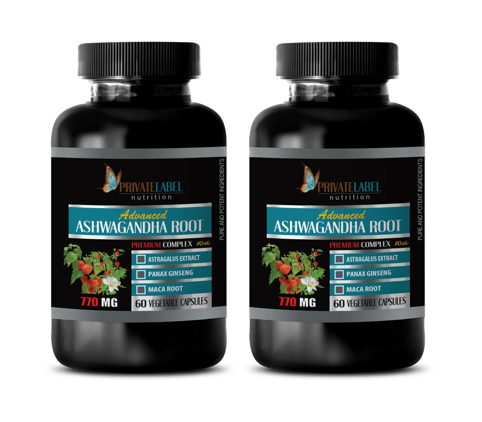 ashwagandha capsules – ASHWAGANDHA COMPLEX 770m – natural pills – 2 Bottles