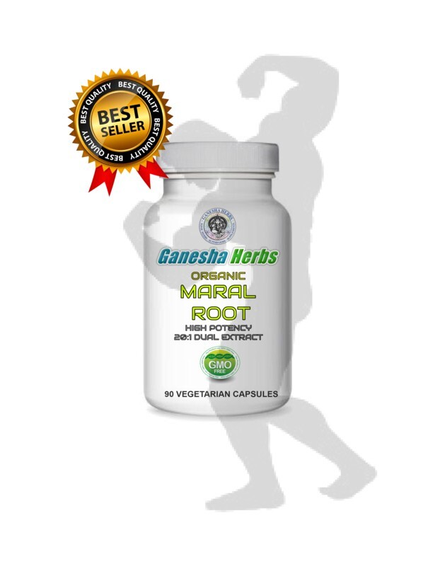 Organic MARAL ROOT Rhaponticum Carthamoides  High Potency 20:1 Extract Capsules