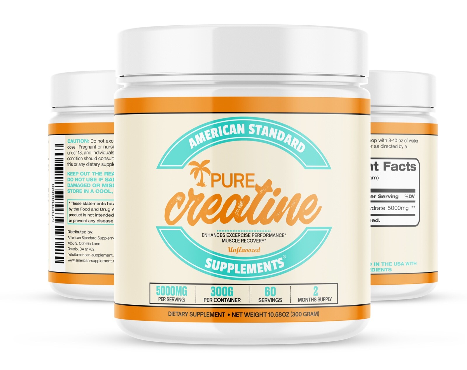 Creatine Monohydrate Micronized Powder, Unflavored, 300 gram, 60 servings