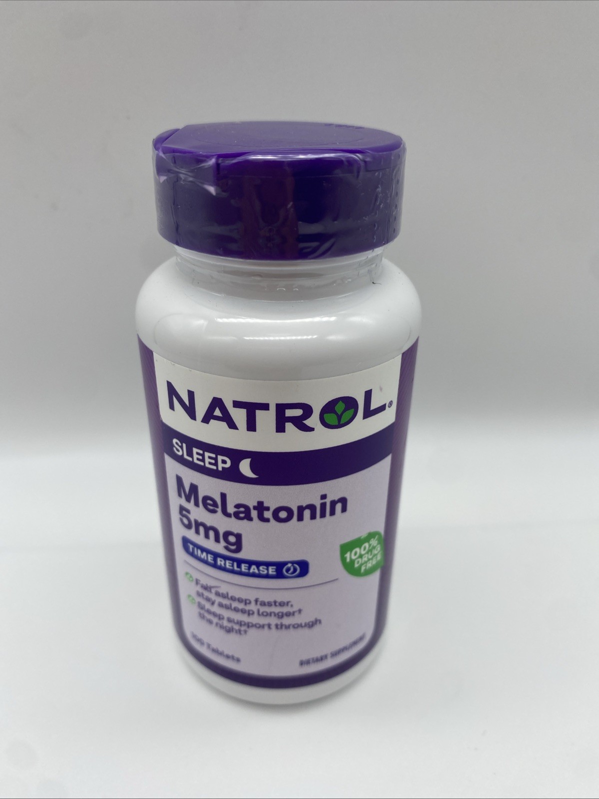Natrol Melatonin Time Release 5 mg 100 Tablets Sleep Exp 04/2027