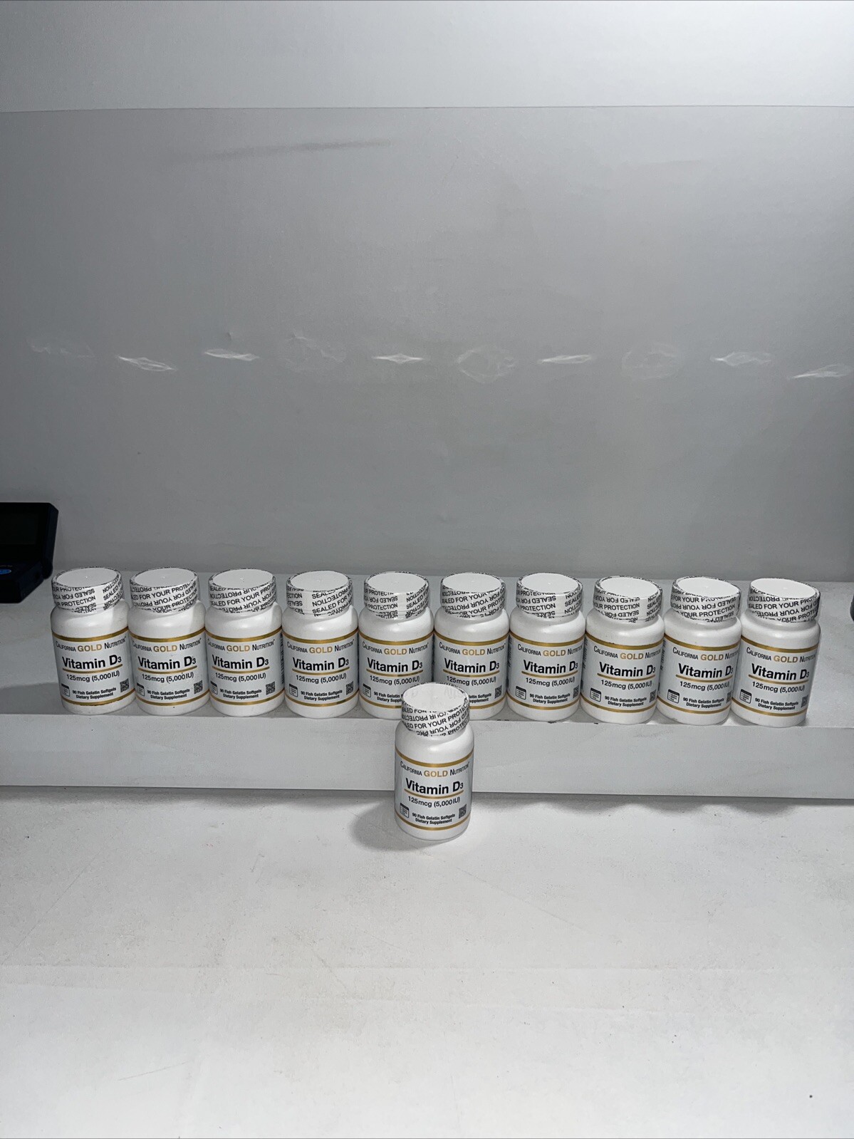 11 Sealed California Gold Vitamin D3 5,000IU, 90 Count Each