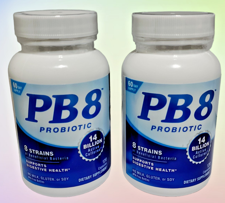(120 +120 caps) Nutrition Now PB8  Probiotic Digestive Health, 2 Pack EXP. 06/27